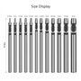 LAITER 12 Pcs Poinçon Creux en Cuir Kit d'Outil de Poinçonnage pour Maroquinerie Emporte-Pièce en Acier à Carbon pour Ceinture B