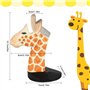 EMAGEREN Porte Lunette en Bois Massif Naturel Sculpté à la Main Girafe 3D Objet Décoratif Repose Lunette Original Support Lunett
