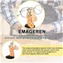 EMAGEREN Porte Lunette en Bois Massif Naturel Sculpté à la Main Girafe 3D Objet Décoratif Repose Lunette Original Support Lunett