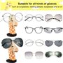EMAGEREN Porte Lunette en Bois Massif Naturel Sculpté à la Main Girafe 3D Objet Décoratif Repose Lunette Original Support Lunett