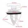 Bostar Lot de 50 clips pour panneau de porte scellé avec anneau pour voiture BM-W E36 E38 E39 E46 X5 M3 M5 Z3