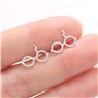 PPX 6 Paires Symbols Set de Boucles d'oreilles Couleur Argent,avec Boîte à Bijoux