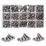 500PCS M3 M4 M5 304 en Acier inoxydable Bouton à tête hexagonale Socket Tête Câble Boulons Vis avec écrous Assortiment