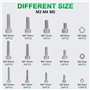500PCS M3 M4 M5 304 en Acier inoxydable Bouton à tête hexagonale Socket Tête Câble Boulons Vis avec écrous Assortiment