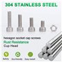 500PCS M3 M4 M5 304 en Acier inoxydable Bouton à tête hexagonale Socket Tête Câble Boulons Vis avec écrous Assortiment