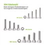 500PCS M3 M4 M5 304 en Acier inoxydable Bouton à tête hexagonale Socket Tête Câble Boulons Vis avec écrous Assortiment