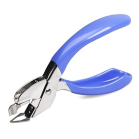 Sinzau Agrafeuse de bureau Outil de tirage d'agrafe de confort à main - Bleu