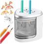 Sinzau Taille-crayon électrique universel | Double taille-crayon pour crayons de 6-8 mm et 9-12 mm | Avec pièces de rechange | B