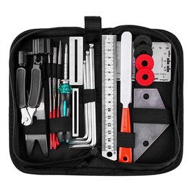 Lot de 20 outils de réparation de guitare avec organisateur de cordes - Enrouleur de cordes - Coupe-cordes - Règle d'action - Ja