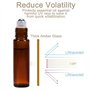 JamHooDirect Lot de 10 flacons à bille en verre ambré rechargeables de 10 ml pour huiles essentielles avec billes en acier inoxy