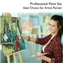 37 PCS Kit Peinture Acrylique, Topsics Set de Peintures Acrylique 24x12ml Tubes Peinture, Non Toxique Peintures pour Débutant Ar