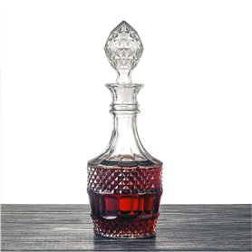 Skelang Carafe whisky avec bouchon géométrique hermétique