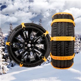 DEDC 10 pcs Chaussettes à Neige Voiture 185-225 mm