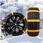 DEDC 10 pcs Chaussettes à Neige Voiture 185-225 mm