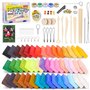 iFergoo Argile polymère - 46 couleurs - Kit de pâte à modeler et sculpture - Pour enfants garçons et filles - Pour Noël et cadea