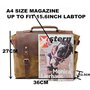 KEREITH les hommes est sac de coursier sac de toile imperméable ciré cuir vintage ordinateur toile cartable épaule mallette à us