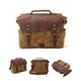 KEREITH les hommes est sac de coursier sac de toile imperméable ciré cuir vintage ordinateur toile cartable épaule mallette à us