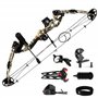 REAWOW Kit Arc à Poulies Tir à l'arc Arcs Compound Set 30-40Livres Réglable Arc de Chasse 310 FPS pour Adultes Jeunes Débutants