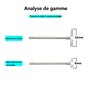 Beslands Jeu de Jauges Télescopiques Micrometre Interieur Jauge Interne- 6 pièces Jauge Télescopique de Diamètre Intérieur Régla