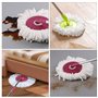 LYTIVAGEN 3Pcs Têtes Microfibre Balai, Mop Heads, Tête de Vadrouille Rechange Rond Têtes Mop Rotation à 360 pour Balais Serpillè