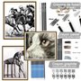 KALOUR Ensemble de matériel de dessin et de croquis 76 - Fournitures avec carnet de croquis et papier aquarelle - Inclut des tut