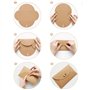 HAKACC - Lot de 100 enveloppes en papier kraft avec fermeture en forme de cœur - Pour Noël, Saint Valentin