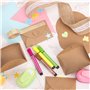 HAKACC - Lot de 100 enveloppes en papier kraft avec fermeture en forme de cœur - Pour Noël, Saint Valentin