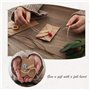 HAKACC - Lot de 100 enveloppes en papier kraft avec fermeture en forme de cœur - Pour Noël, Saint Valentin