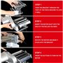 Shule Machine à pâtes électrique à raviolis avec moteur, machine à pâtes automatique avec manivelle et rouleaux multifonctionnel