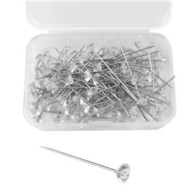 oupados 100 Pièces Épingles à Coudre Épingles à Fleurs en Cristal de Diamant Épingles Droite avec Boîte pour la Mariée Bricolage