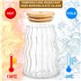 BUOAZR Lot de 2 Verres à Café, 530ml Tasses à Cappuccino Verre, Tasses à Latte Macchiato en Verre avec Couvercle, Verres à thé R