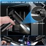 XUNIVERS Air Comprimé 3 Vitesses Souffleur PC - 100000 TR/Min Souffleur Voiture 9000 mAh Batterie avec Lumière LED,Bombe Air Sec