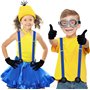 Minion Costume Minion Lunettes Kits Minion Cosplay Carnaval Halloween Cosplay Accessoires pour Minion Deguisement Femme Homme En
