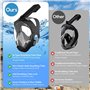 MAISITOO Masque de Plongée Intégral 180° avec Tuba Pliable et Système Dry-Top | Notre Meilleur Masque de Snorkeling pour Adulte 