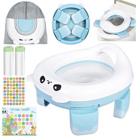 MAISITOO Pot Pliable pour Bébé – Toilette d'apprentissage 3-en-1 avec Sacs Jetables
