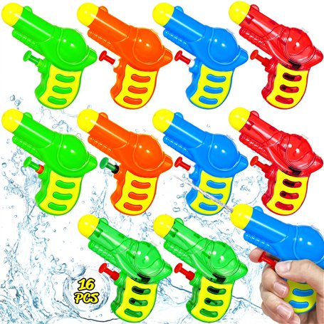 SaiXuan Pistolets à Eau Lot de 10 – Mini Pistolets à Eau Colorés pour Enfants dès 3 Ans – Jouets d'Été Légers et Anti-Fuite pour