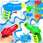 SaiXuan Pistolets à Eau Lot de 10 – Mini Pistolets à Eau Colorés pour Enfants dès 3 Ans – Jouets d'Été Légers et Anti-Fuite pour