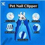 XE Acier Inoxydable Coupe-Ongles à Poignée Antidérapante pour Animaux de Compagnie avec Protection, Coupe-Griffes pour Chat et C