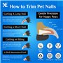 XE Acier Inoxydable Coupe-Ongles à Poignée Antidérapante pour Animaux de Compagnie avec Protection, Coupe-Griffes pour Chat et C