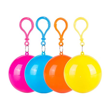 YUTOU Lot de 4 ponchos de pluie jetables en plastique avec capuche - Imperméable - Transparent - Portable - Pour la randonnée