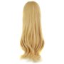 MapofBeauty 24 Pouce/60cm Filles Longue Anime Côté Frange Perruque De Parti Cosplay Bouclés Ondulés (Orrange Jaune)