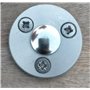 Piton Douille Rétractable + 3 Vis | pour Fixation bâche Couverture de Piscine sur Plage Bois | Alu/INOX | Lot de 10 pièces - POO