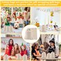 SLTAXAR 10PCS Sacs en Tissu en Coton 20 * 30CM Réutilisable Avec Cordon de Serrage - Mousseline, Toile de Jute Pour Stocker, DIY