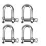 4 Pièces M8 Manille Inox Acier