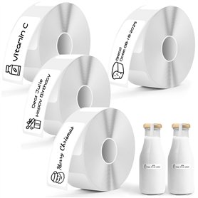 4 Rouleaux Étiquettes Thermiques