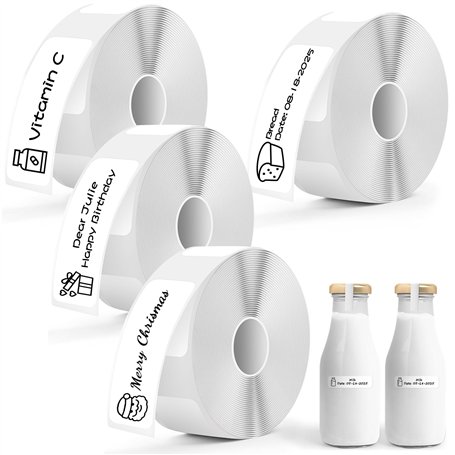 4 Rouleaux Étiquettes Thermiques
