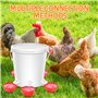 Abreuvoir pour Poules, 5 Pièce Abreuvoirs Automatiques Kit DIY Abreuvoir Poules Abreuvoir Poule avec scie à Trou de pour Poussin