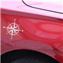 Xuniu Autocollant pour voiture en vinyle Motif boussole Blanc 15 cm x 15 cm