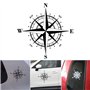 Xuniu Autocollant pour voiture en vinyle Motif boussole Blanc 15 cm x 15 cm