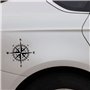 Xuniu Autocollant pour voiture en vinyle Motif boussole Blanc 15 cm x 15 cm